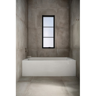 Designer Sydney 60" x 30" Alcove Soaking Acrylic Bathtub