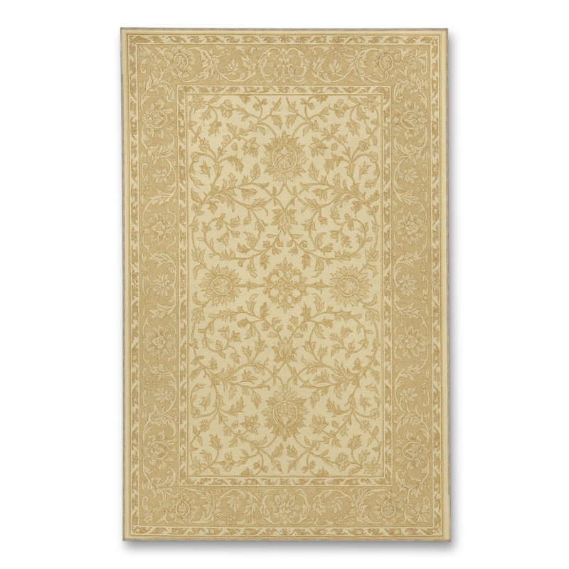 Tapis brun tissé à motif traditionnel lavable Mosso, 2' x 2'11"