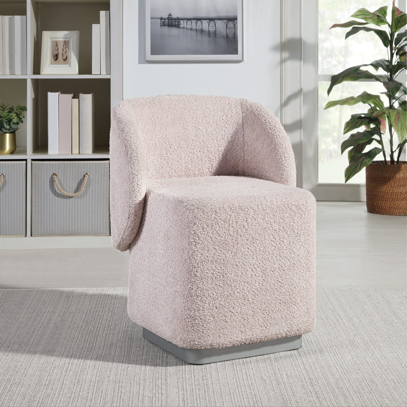 Fauteuil de coiffeuse Bronstein, Dusty Rose Boucle