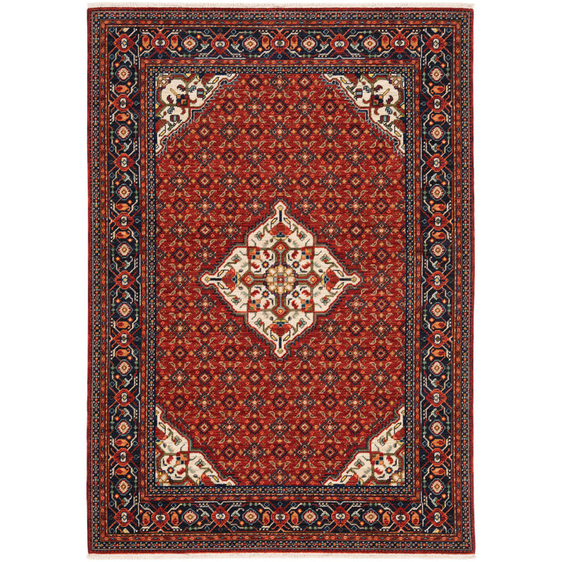 Collinsville Performance Oriental Indoor Rug, Rectangle 6'7" x 9'6"