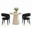 Ensemble de salle à manger rond moderne 35 "pour 2 avec fauteuils en chenille-690249612