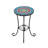 Patio Side Table With Shelf,Blue+Black