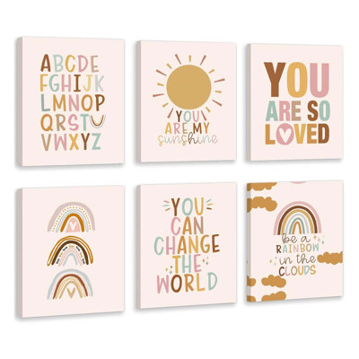 6 Piece Wrapped Canvas Wall Art