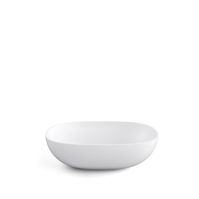 Belfry Bathroom Hadley 5000mm L x 385mm W Ceramic Oval Sink, Matte White
