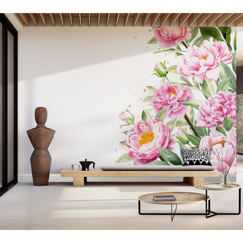 Papier peint de qualité supérieure - Élégance florale, L 120 po x l 180 po