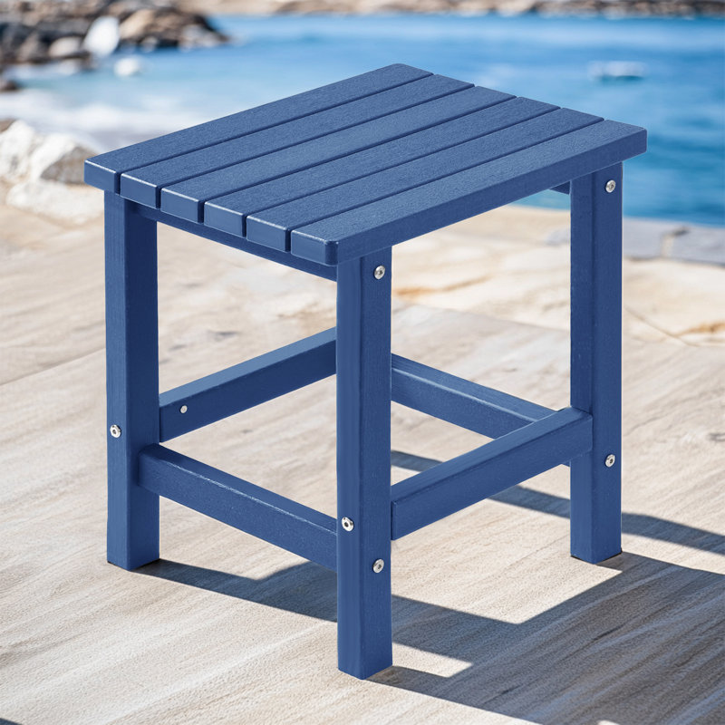 Table d'appoint 17 po rectangulaire PEHD, Marine