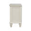 Table de chevet 3 tiroirs blanc crème avec plateau coulissant