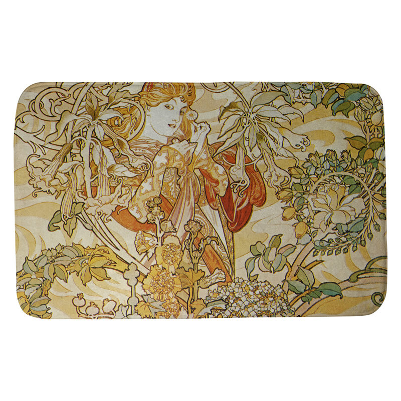 Tapis de femme avec une cascade de bain Magdaleno, l 17 po x L 24 po