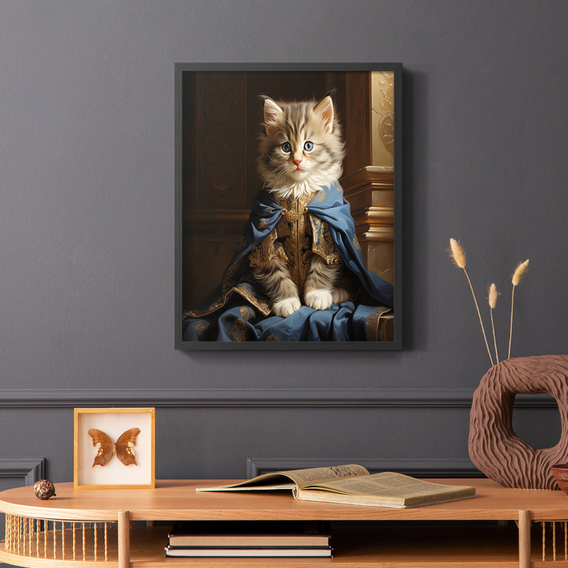 ANIMALS Series CLXIX - reproduction encadrée de qualité supérieure - prête à être accrochée - aucun clou requis, Noir