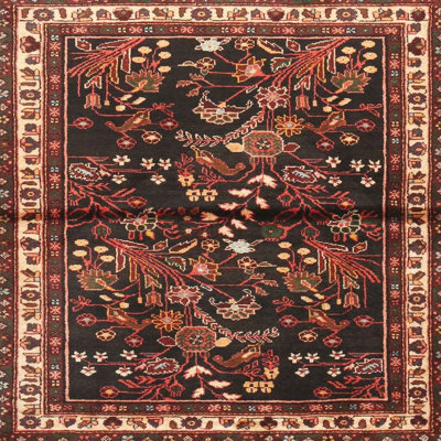 Tapis noir/beige traditionnel Fokko