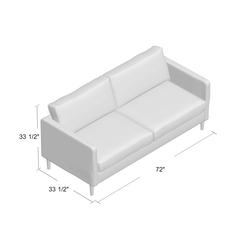 Cohutta Upholstered 71.85'' Sofa, Black