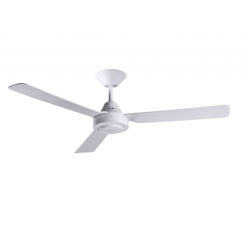122cm 3 - Blade Ceiling Fan with Wall Control, White