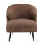Fauteuil d'appoint de luxe en brun avec mousse haute et siège bouclé, tissu, aspect-264325176