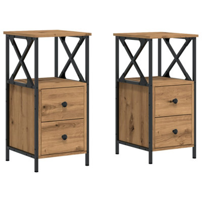 Brooksdale 34cm W Metal Bedside Table