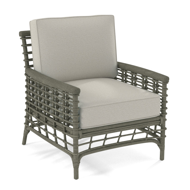 Fauteuil de Luca, Pierre grise, Tissu performance blanc 0851-94