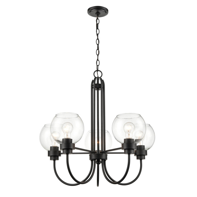 5 - Light Wagon Wheel Chandelier