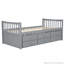 Lit de jour simple avec lit gigogne et 3 tiroirs de rangement-209653179