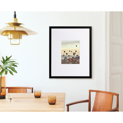 Naya Wood Beveled Picture Frame with Mat