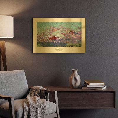 'Maurice Denis, Ocean Coast 1870' By Design Fabrikken Gold Metal Wall Art, 24" x 16"