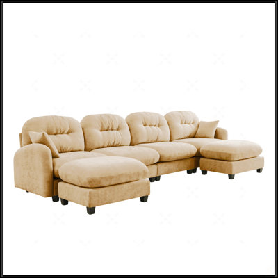 Modular Sectional U Shaped Couch With Ottoman