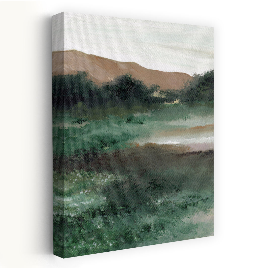Misty Mountain Landscape Peaceful Rustic Serene Landscape Nature Wall Art Print