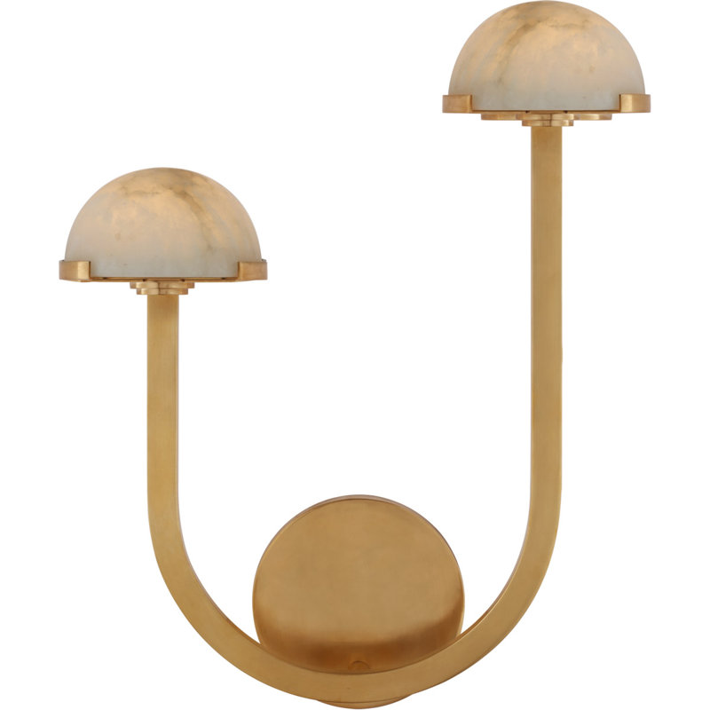 Kelly Wearstler Pedra 15" Asymetrical Left Sconce, Antique-Burnished Brass