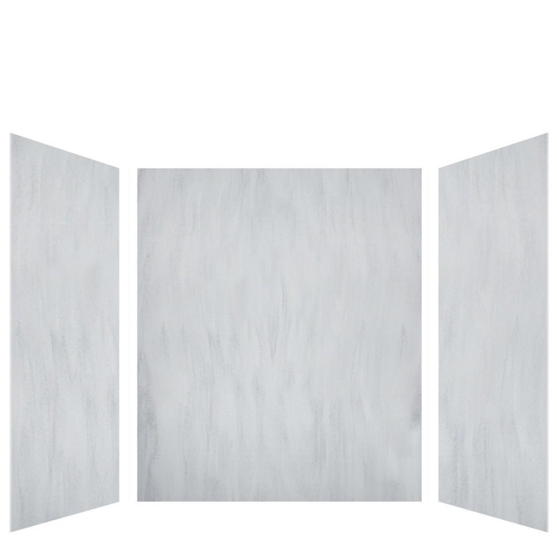 Transolid Lusso 60-in x 60-in x 72-in Glue to Wall 3-Piece Shower Wall Kit, Bellanca, Bellanca, 72" H x 60" W x 60" D