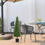 Topiaire arbre plante en pot décorations d'arbres pour le salon intérieur arbre extérieur buis artificiel 120 cm 2 pièces / ensemble