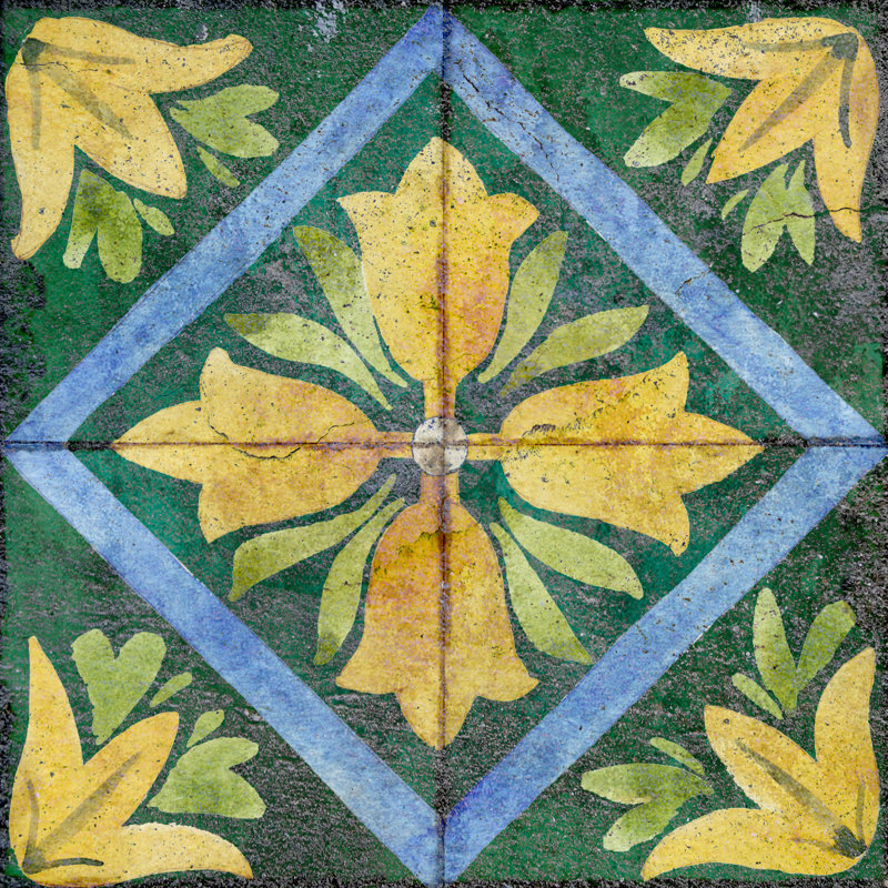 5'' W x 5'' L Vinyl Peel and Stick Mosaic Tile, Green