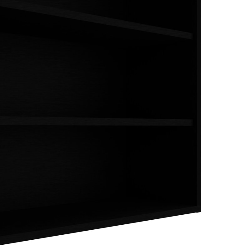 Armoire murale moderne noire pour économiser de l'espace dans la cuisine - H 30 po x l 36 po x P 12 po, panneau de particules, grattoir, contient des épices, des bols, des bocaux, ajoute un style essentiel monté sur le flair, et sauve
