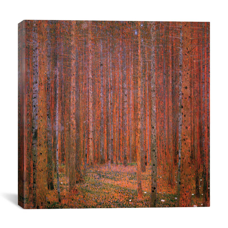 «Fir Forest I» par Gustav Klimt, impression, H 26 po x l 26 po x P 1,5 po, Toile