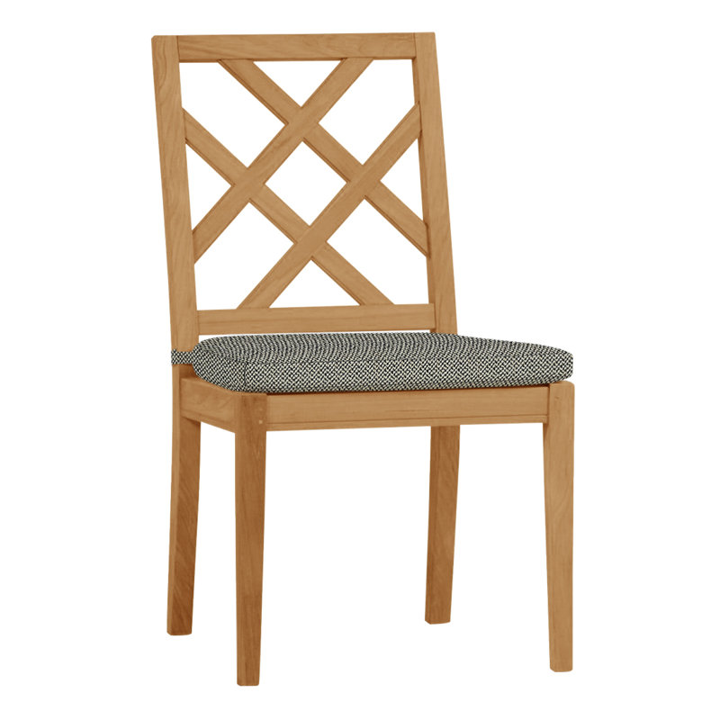 Chaise d'appoint en teck Haley - teck naturel, Teck naturel, Pas de soudure, Intermix écorce