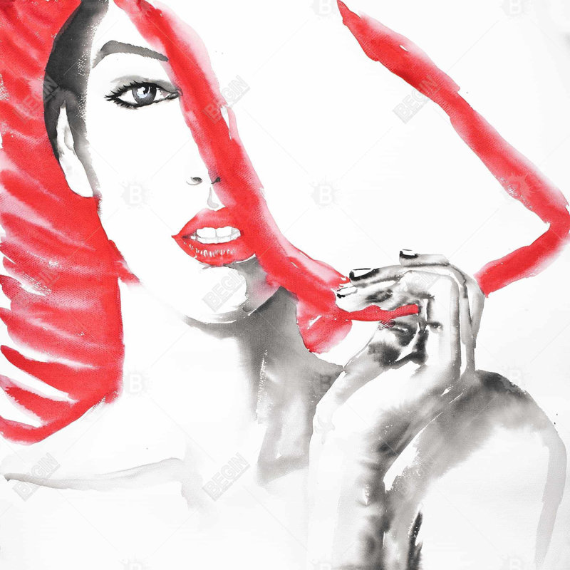 " Woman With Big Hat "