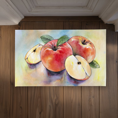 Apple Harvest Kitchen Leaves Door Mat | Indoor Outdoor Decor