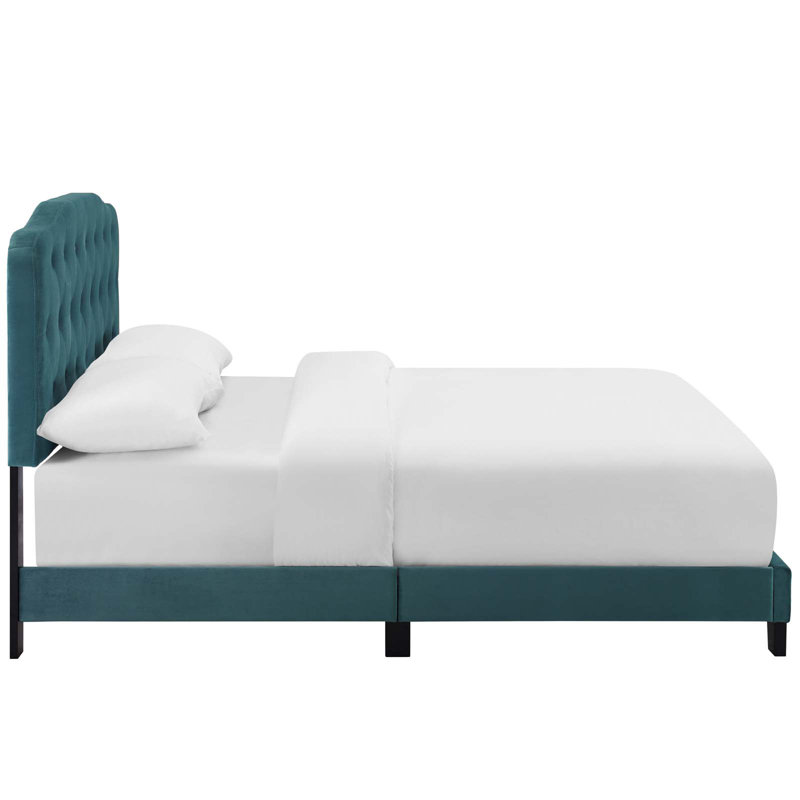 Lit en tissu d'ameublement Amelia par Modway, Double, Bleu mer