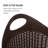  60L Rolling Laundry Hamper, Clothes Basket, Wheels, Wicker Style, Plastic, 19.5"L x 14.75"W x 29.25"H-59099790