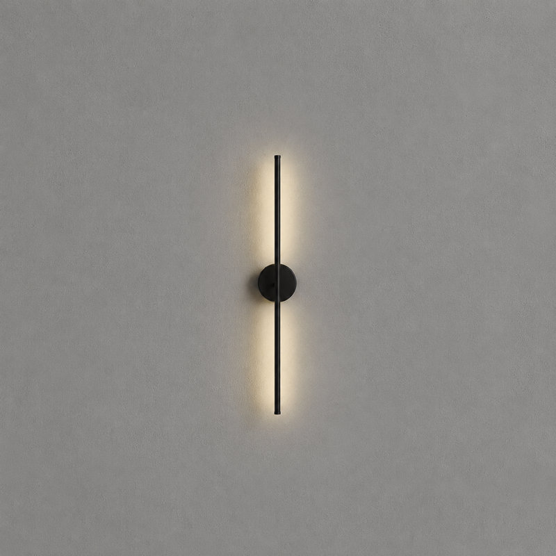 Round Wall Sconce Battery Version, Black