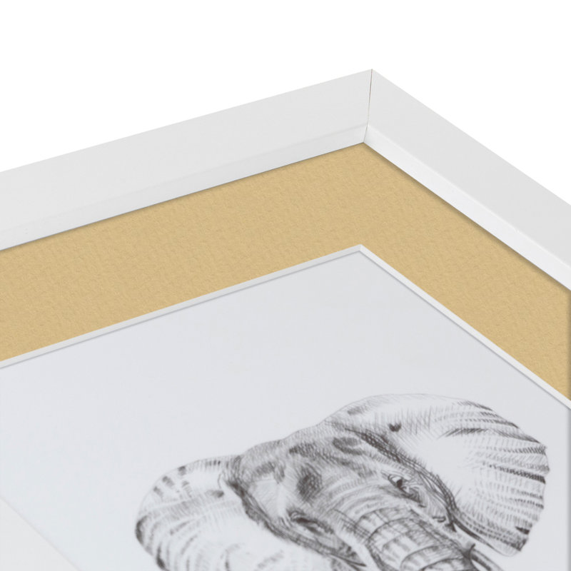 Matte Picture Frame with Mat, Autumn Gold