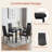 5 Piece Dining Table Set For 4, Tempered Glass Kitchen Table With 4 Upholstered Pu Chairs, Space-saving & Metal Steel Frame Dining Room Set For Home, Kitchen, Dining Room, Small Space(black)-1949171863