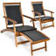 Chaise longue simple en acacia Artie-138781065