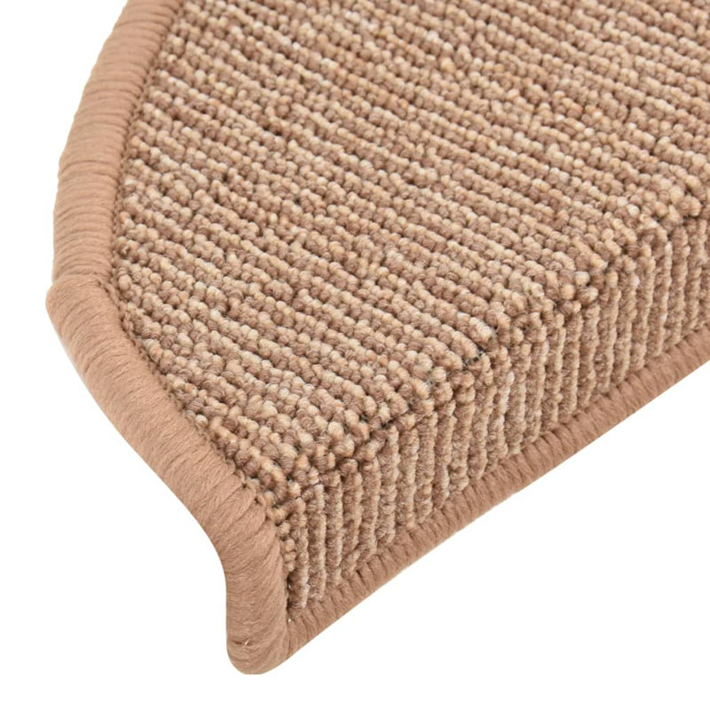 Beaty Non-Slip Stair Tread, Light Brown, Semi-Circle 17cm x 56cm