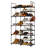 Double Row 9 Layer Shoe Rack With Handle Non Woven Fabric Iron Pipes PP Mats Plastic 33.74X11.73X62.20In -1873330670