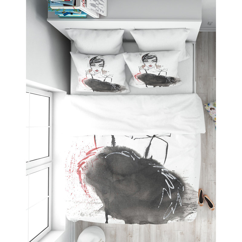 Modern & Contemporary Abstract Duvet Cover, King Duvet Cover + 2 Shams