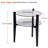 Magnum Mixed Material Modern Two-Tier Side Table in Black-273081497