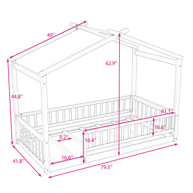 Galbin House Bed by Harper Orchard, Twin, White