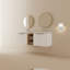 Meuble-lavabo à fermeture en douceur avec lavabo