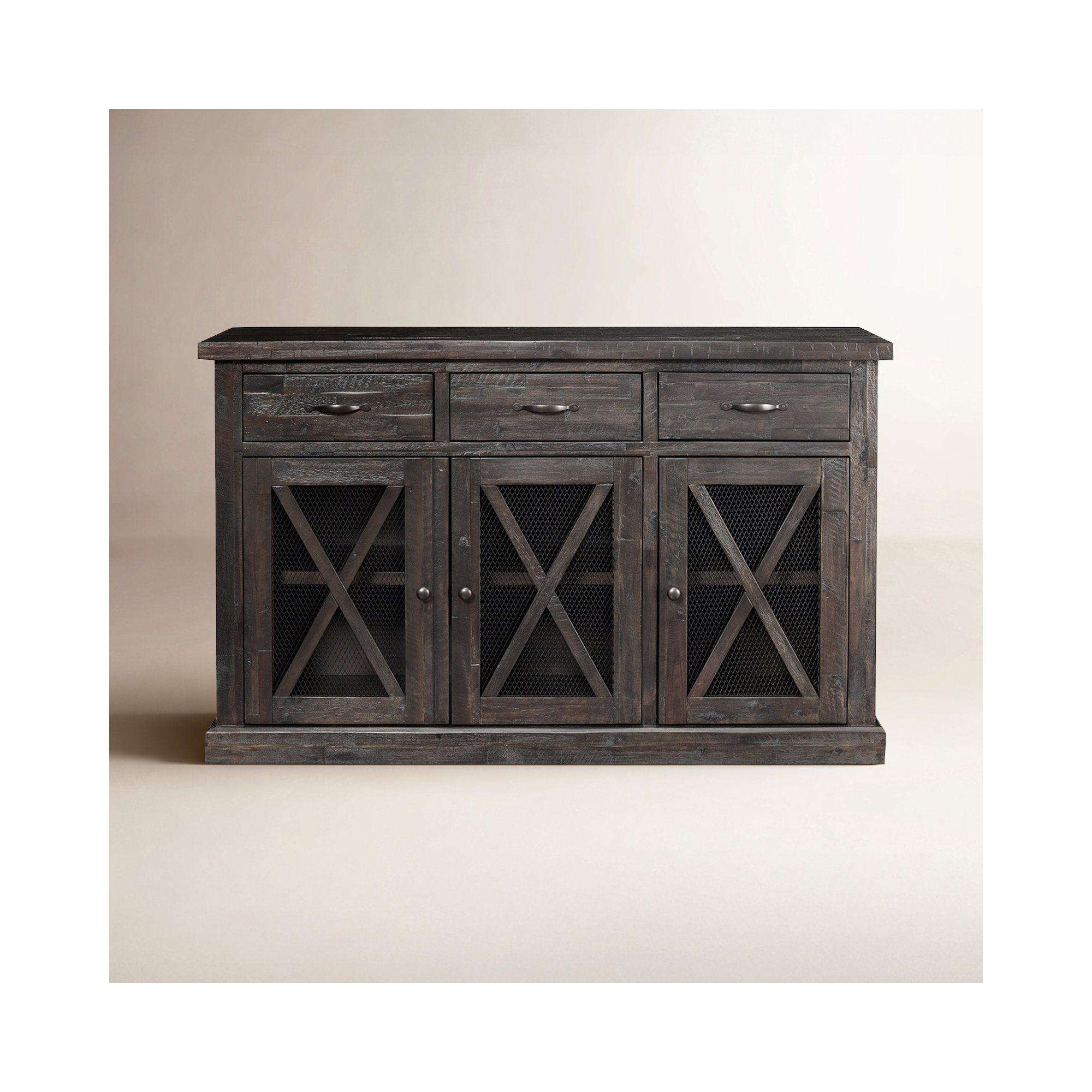 Bianca Solid Wood Sideboard, Salvaged Gray