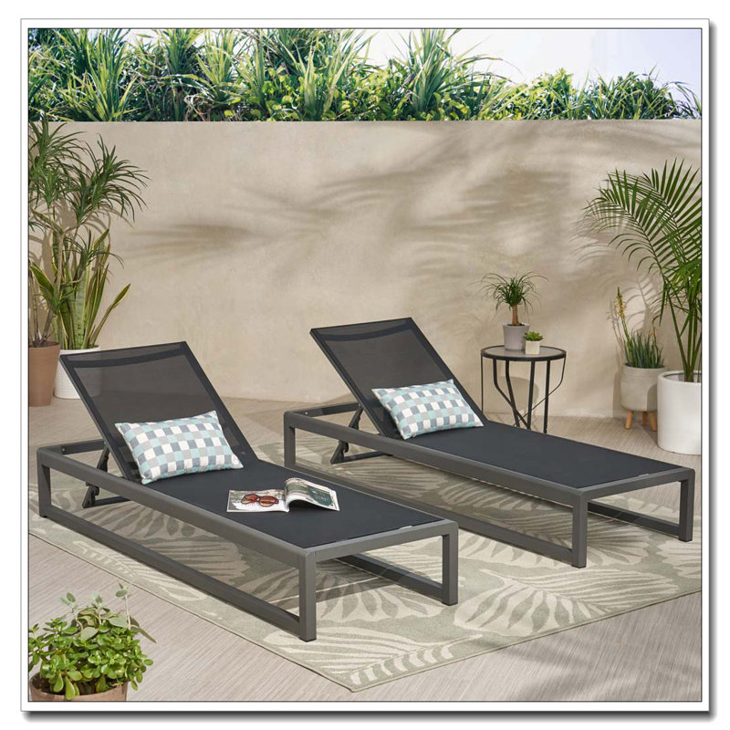 CHAISE LUNGE, Noir