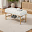 Banc de rangement rembourré Modern Linen