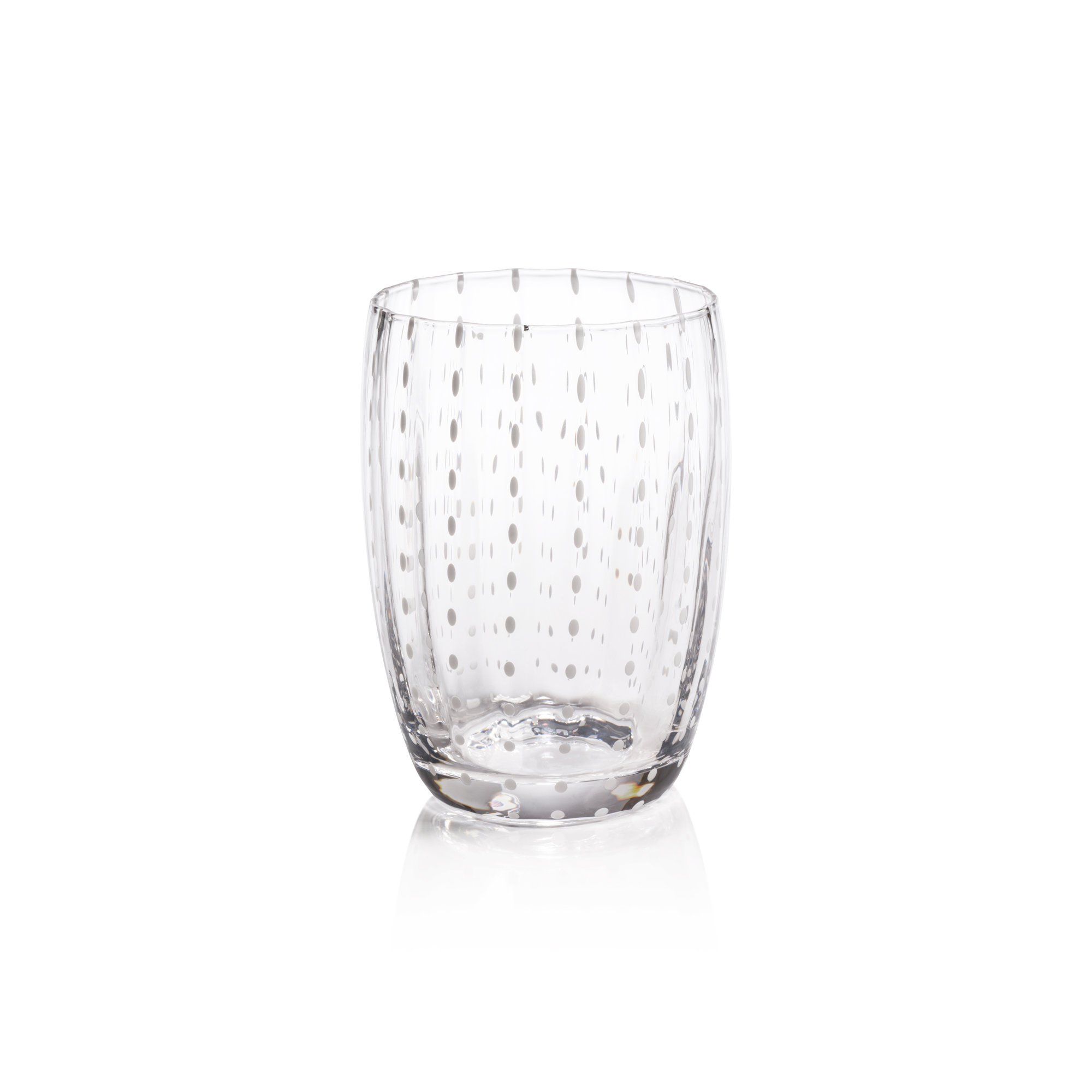 Pescara Dot Tumbler Glasses, Clear